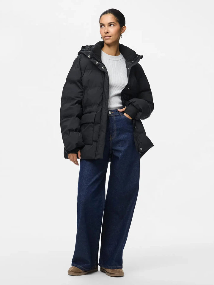 Pieces - Pcnorma Puffer Jacket - 4643991 Black Jakker 