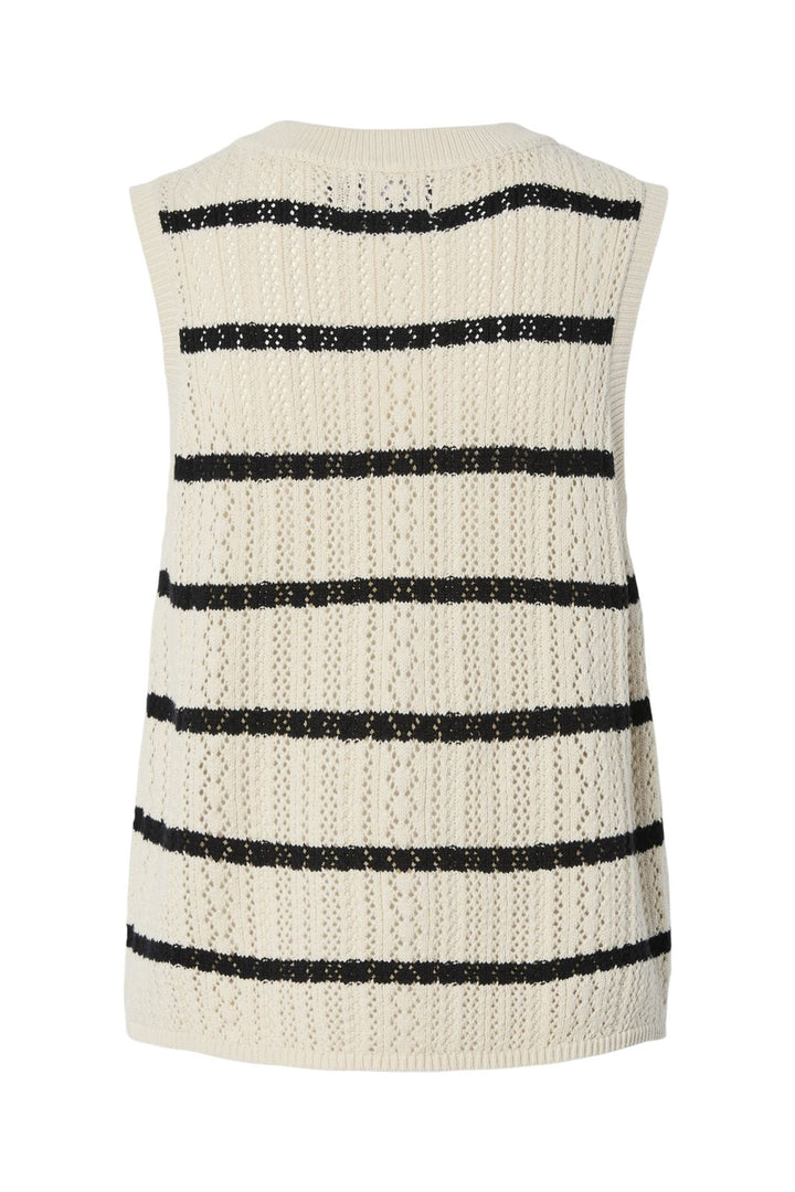 Pieces - Pcnuka Sl O-Neck Knit 17158719 - 4790683 - Birch Black