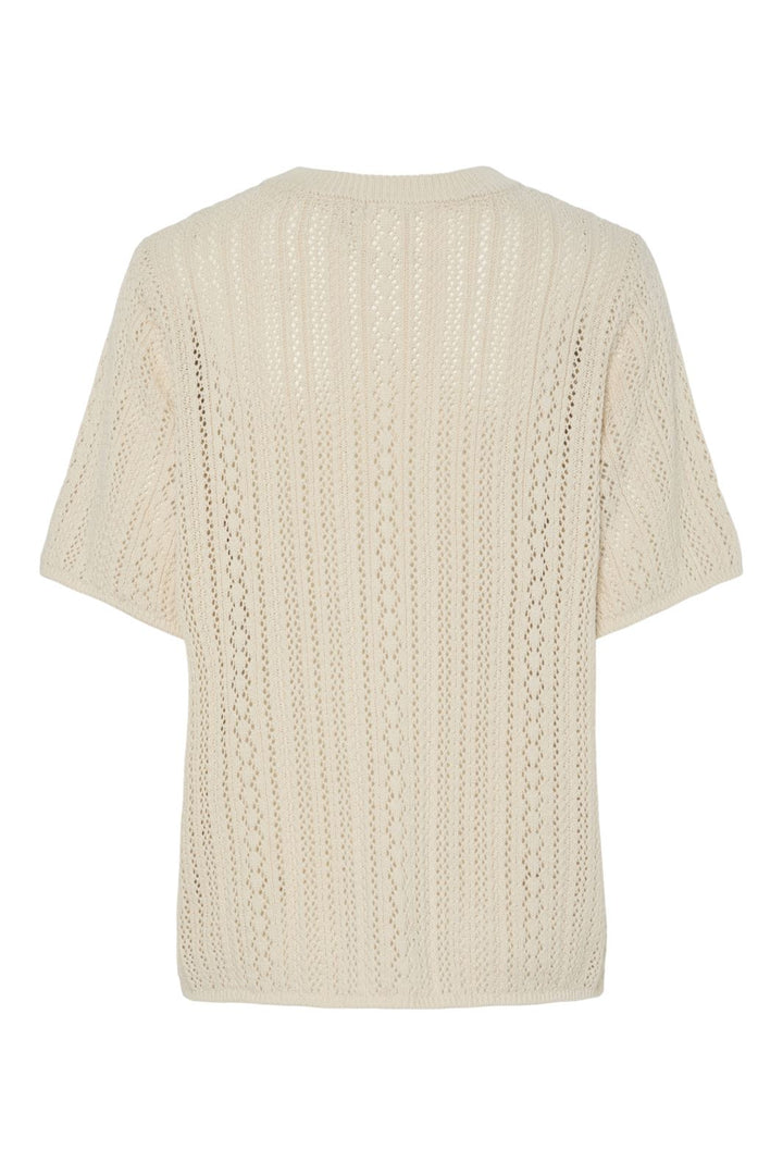 Pieces - Pcnuka Ss O-Neck Knit 17158293 - 4787089 - Birch