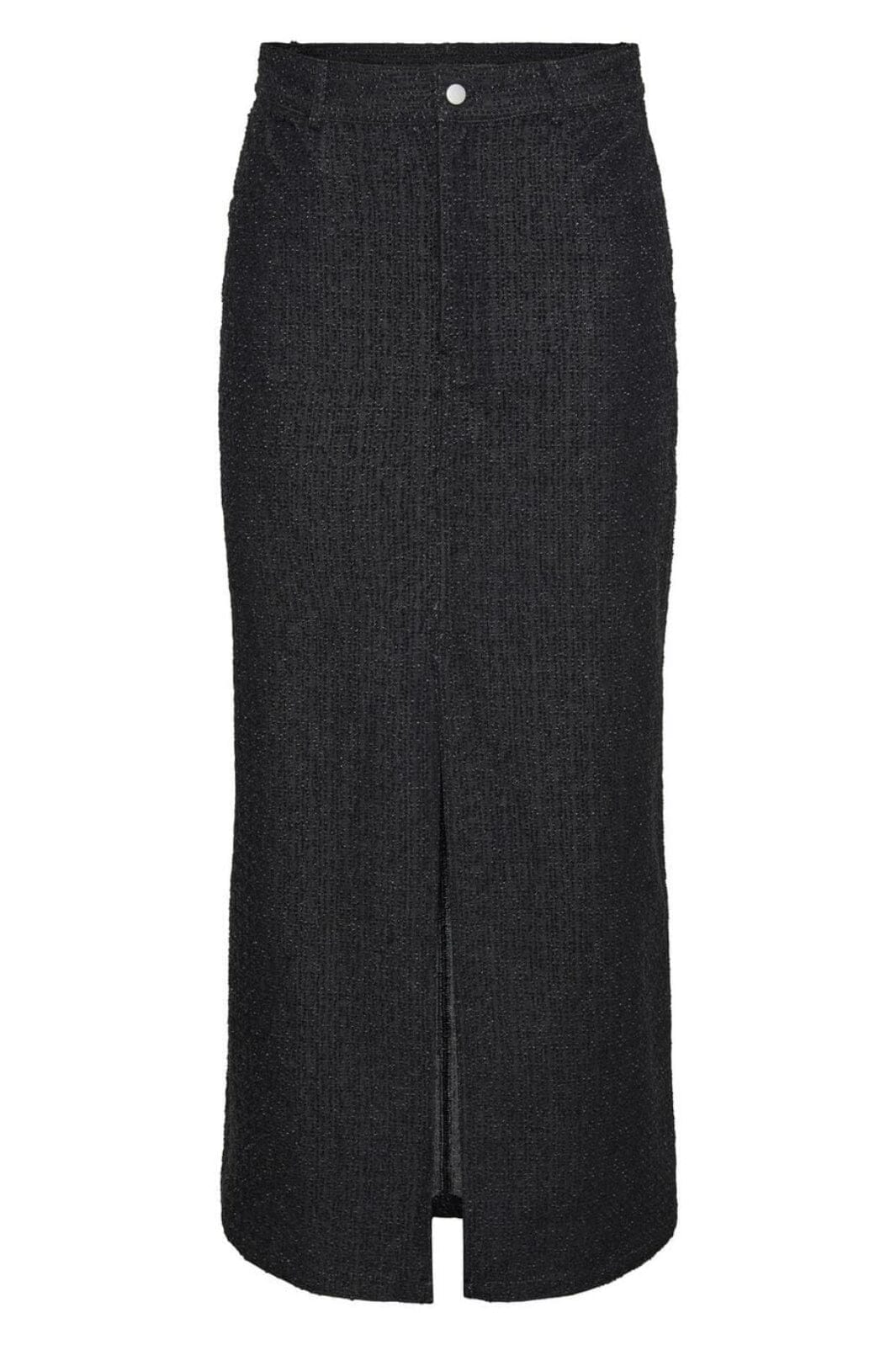 Pieces - Pcoana Long Skirt - 4503096 Dark Grey Denim Nederdele 