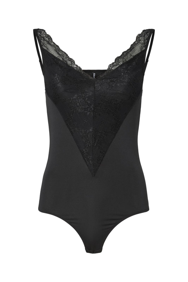 Pieces - Pcolivia Sl Lace Bodystocking - 4803109 Black