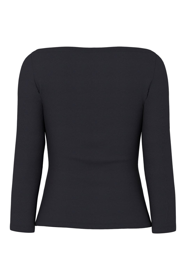 Pieces - Pcphoebe 3/4 Boatneck Top - 5083331 Black
