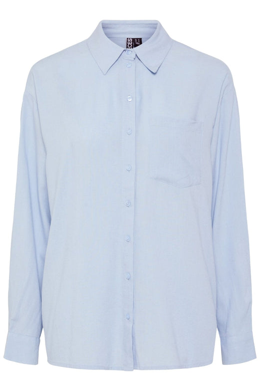 Pieces - Pcpia Ls Loose Shirt - 4648858 Cashmere Blue