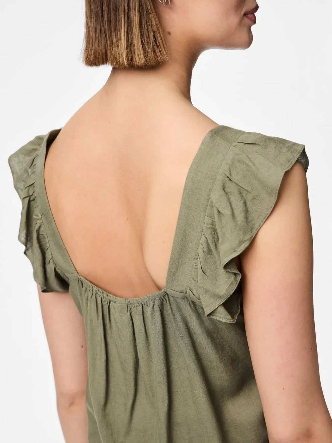 Pieces - Pcpia Sl Top - 4649002 Deep Lichen Green Toppe 