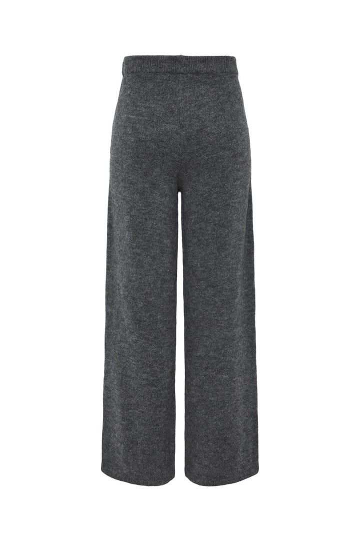 Pieces - Pcpiko Wide Knit Pant - 4631068 Dark Grey Melange
