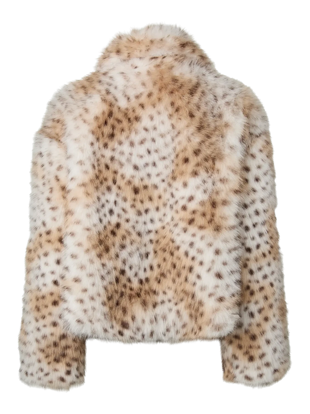 Pieces - Pcplush Short Fluffy Jacket - 5023207 Cloud Dancer Leopard Jakker 