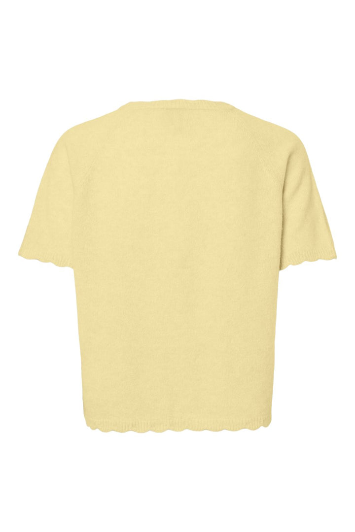 Pieces - Pcrath Ss O-Neck Knit Cardigan Pwp - 4997536 French Vanilla