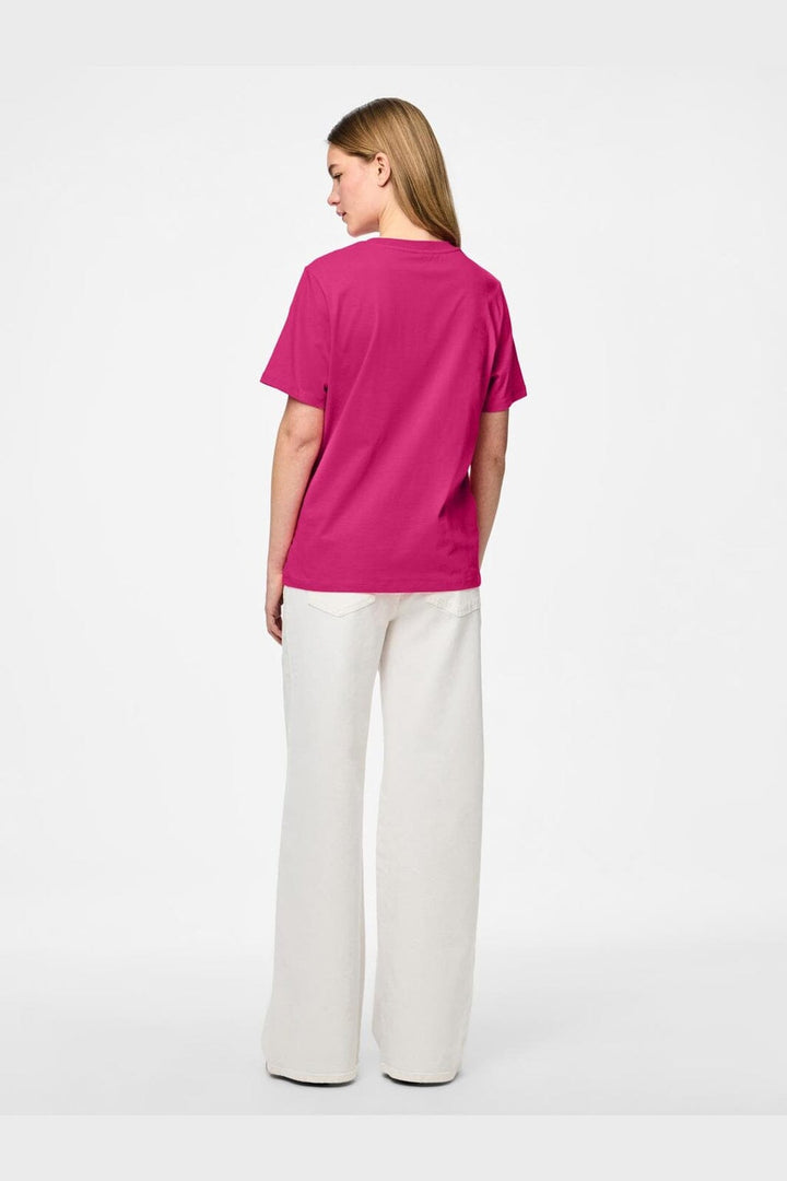 Pieces - Pcria Ss Solid Tee - 4287777 Beetroot Purple