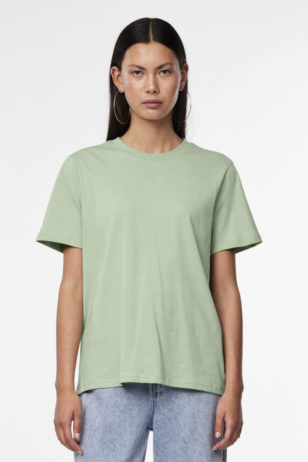 Pieces - Pcria Ss Solid Tee - 4474676 Quiet Green T-shirts 