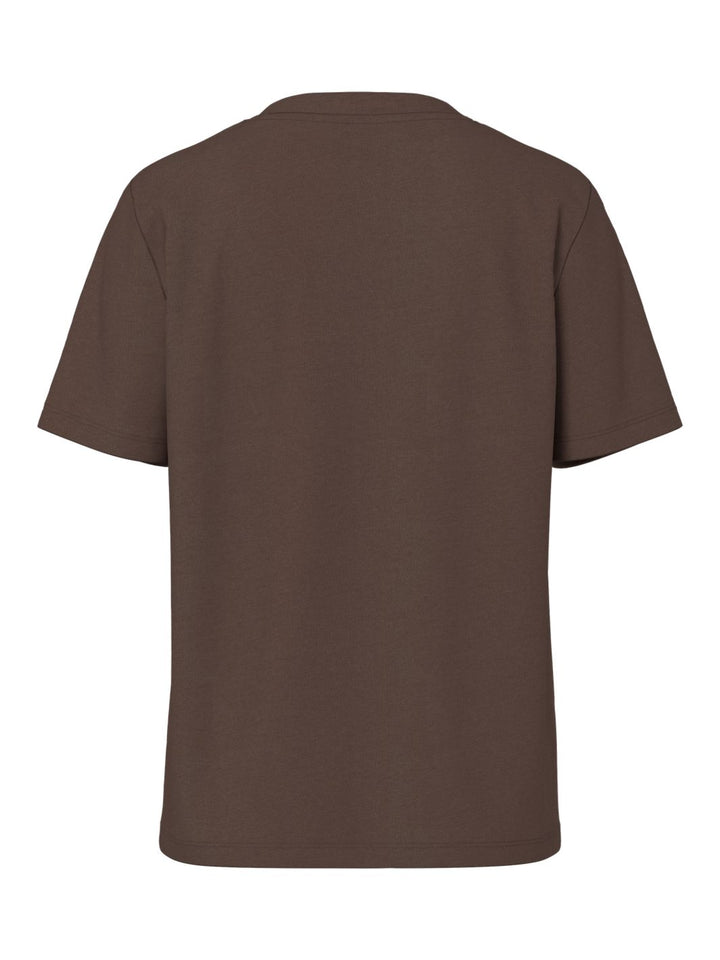 Pieces - Pcria Ss Solid Tee - 4864477 Hot Fudge