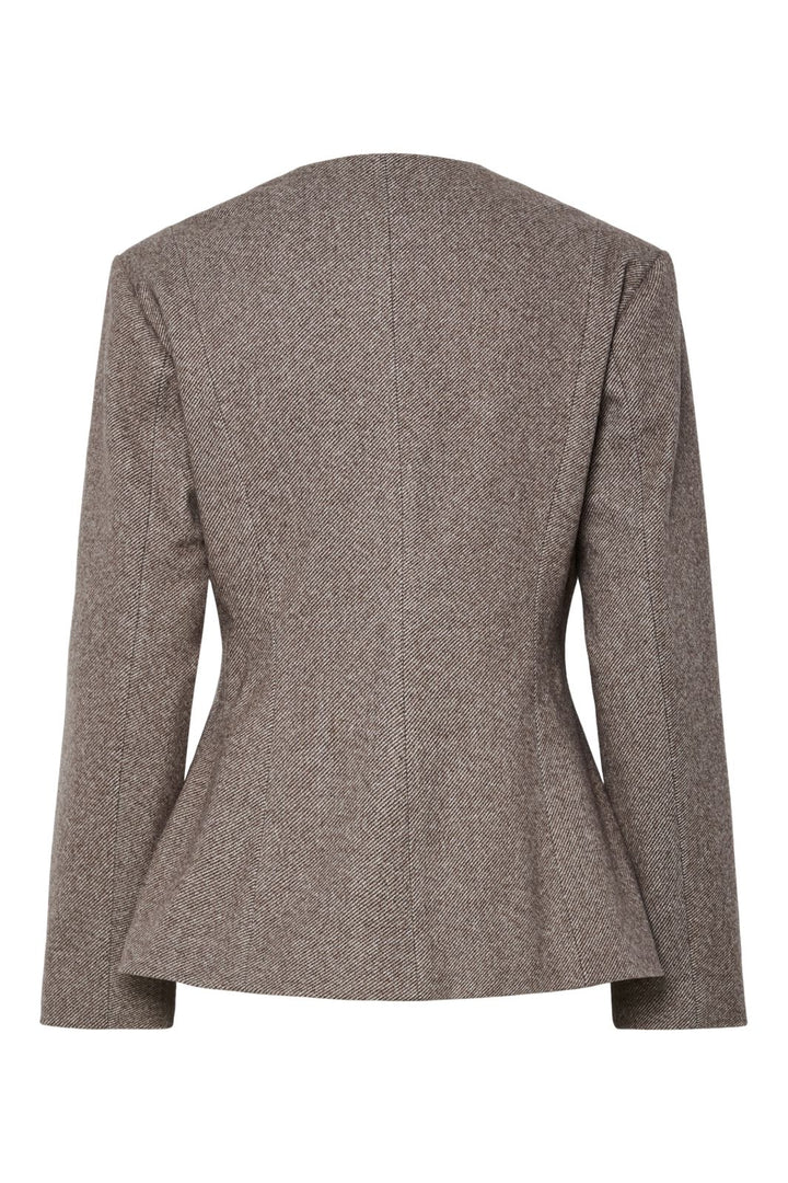 Pieces - Pcriley Ls Blazer - 4890063 Hot Fudge Melange