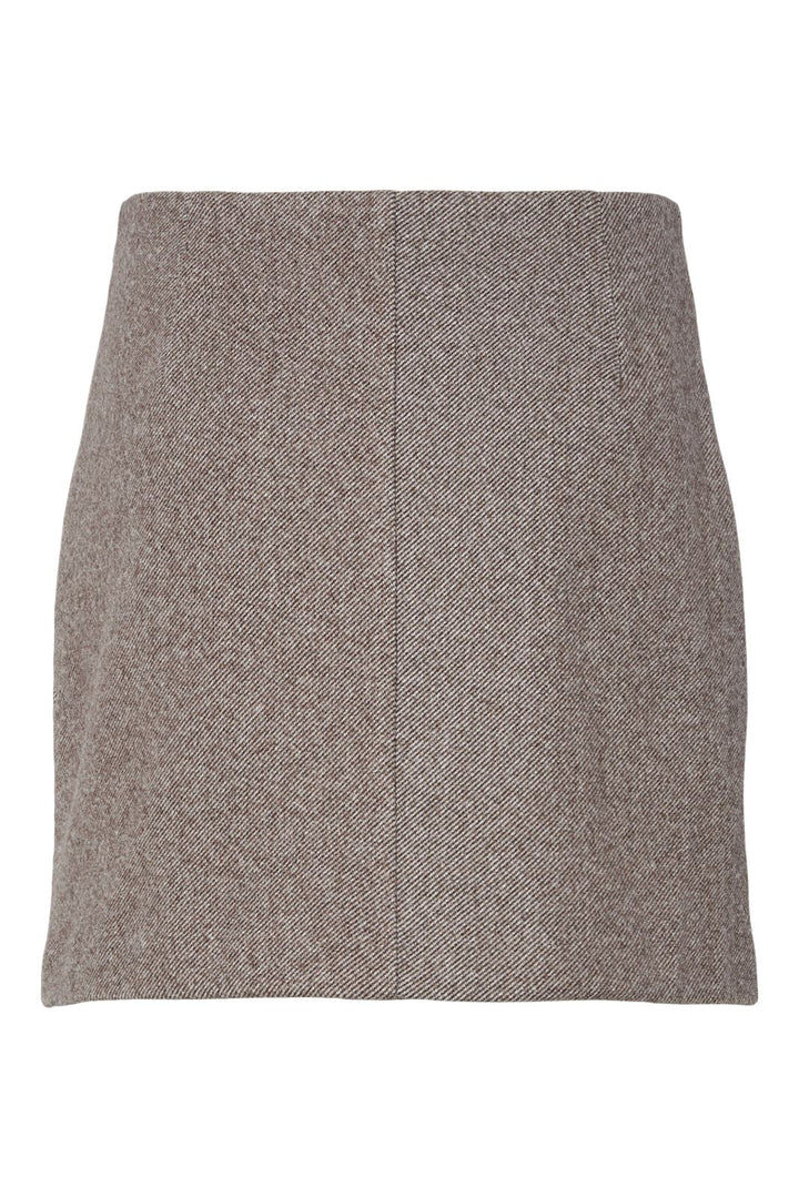 Pieces - Pcriley Mini Skirt - 4890068 Hot Fudge Melange