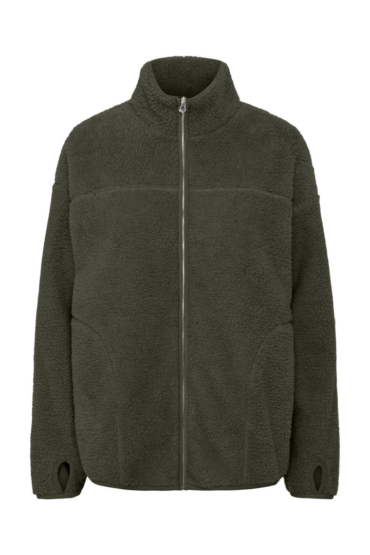 Pieces - Pcsadia Ls Teddy Jacket - 4863608 Forest Night