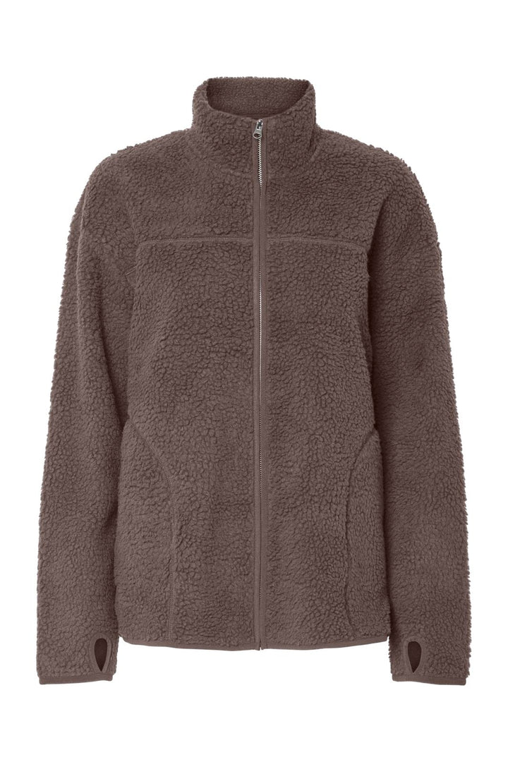 Pieces - Pcsadia Ls Teddy Jacket - 4992929 Coffee Quartz