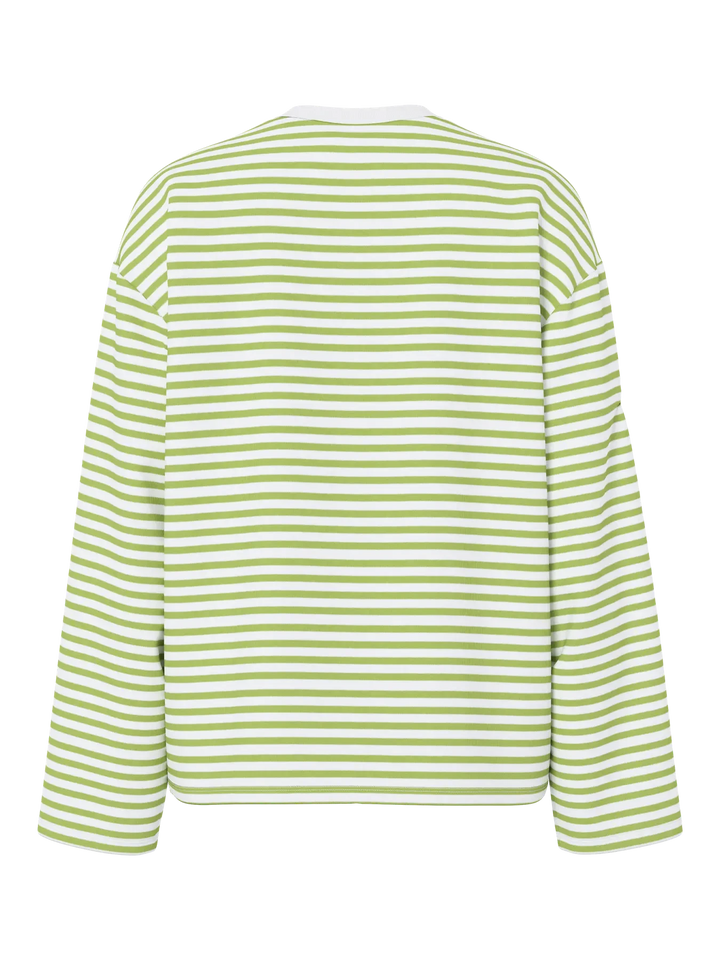 Pieces - Pcsadie Ls Top - 5090907 Bright White Herbal Garden T-shirts 