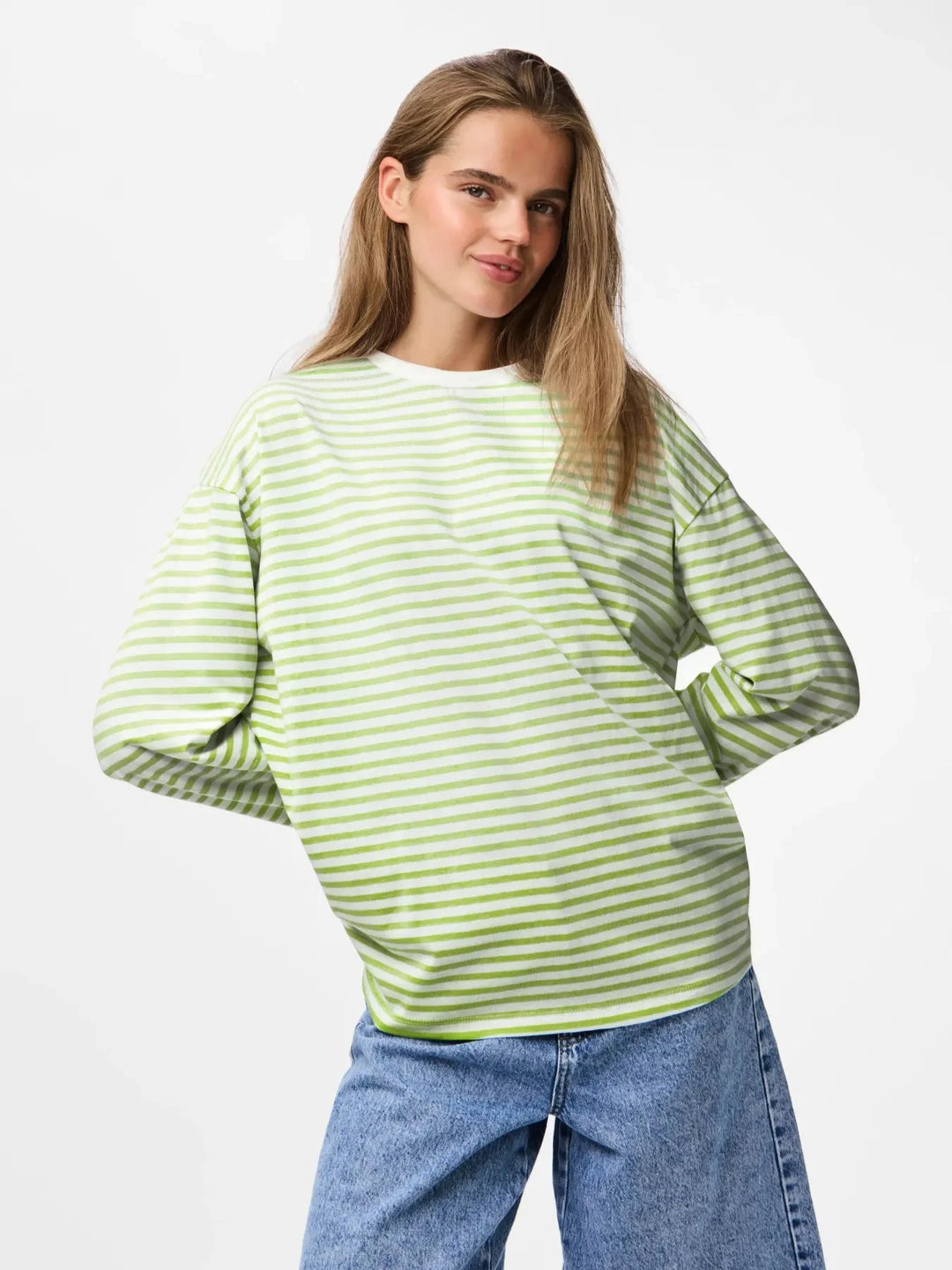 Pieces - Pcsadie Ls Top - 5090907 Bright White Herbal Garden T-shirts 