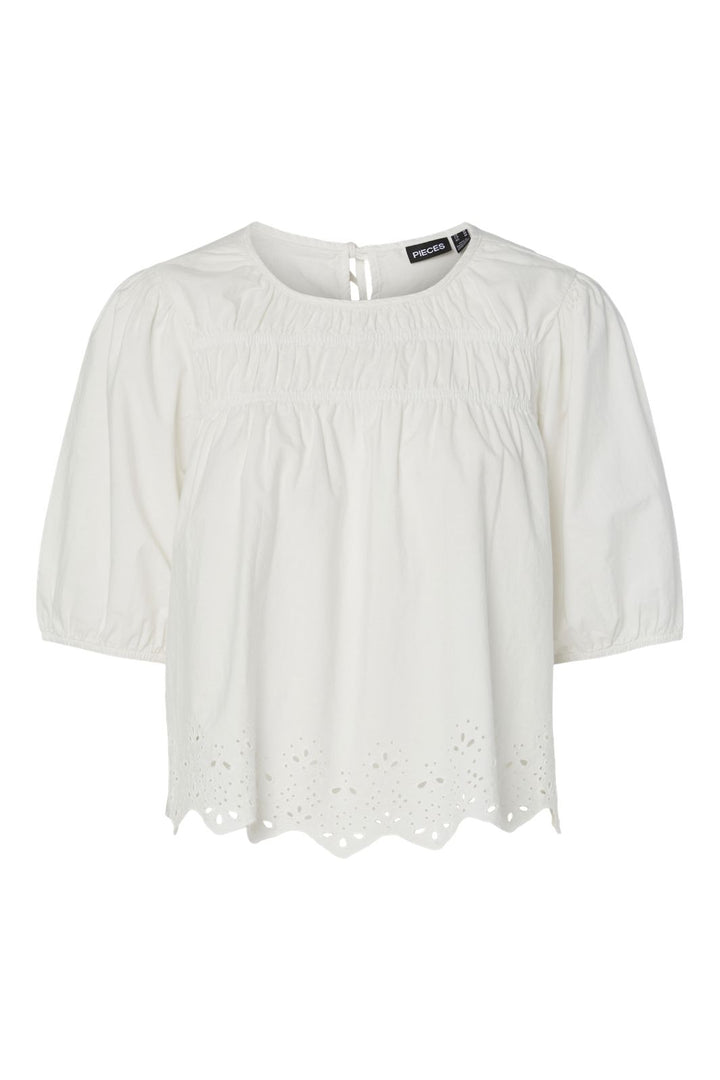 Pieces - Pcsalmina 2/4 Top - 4720278 Cloud Dancer