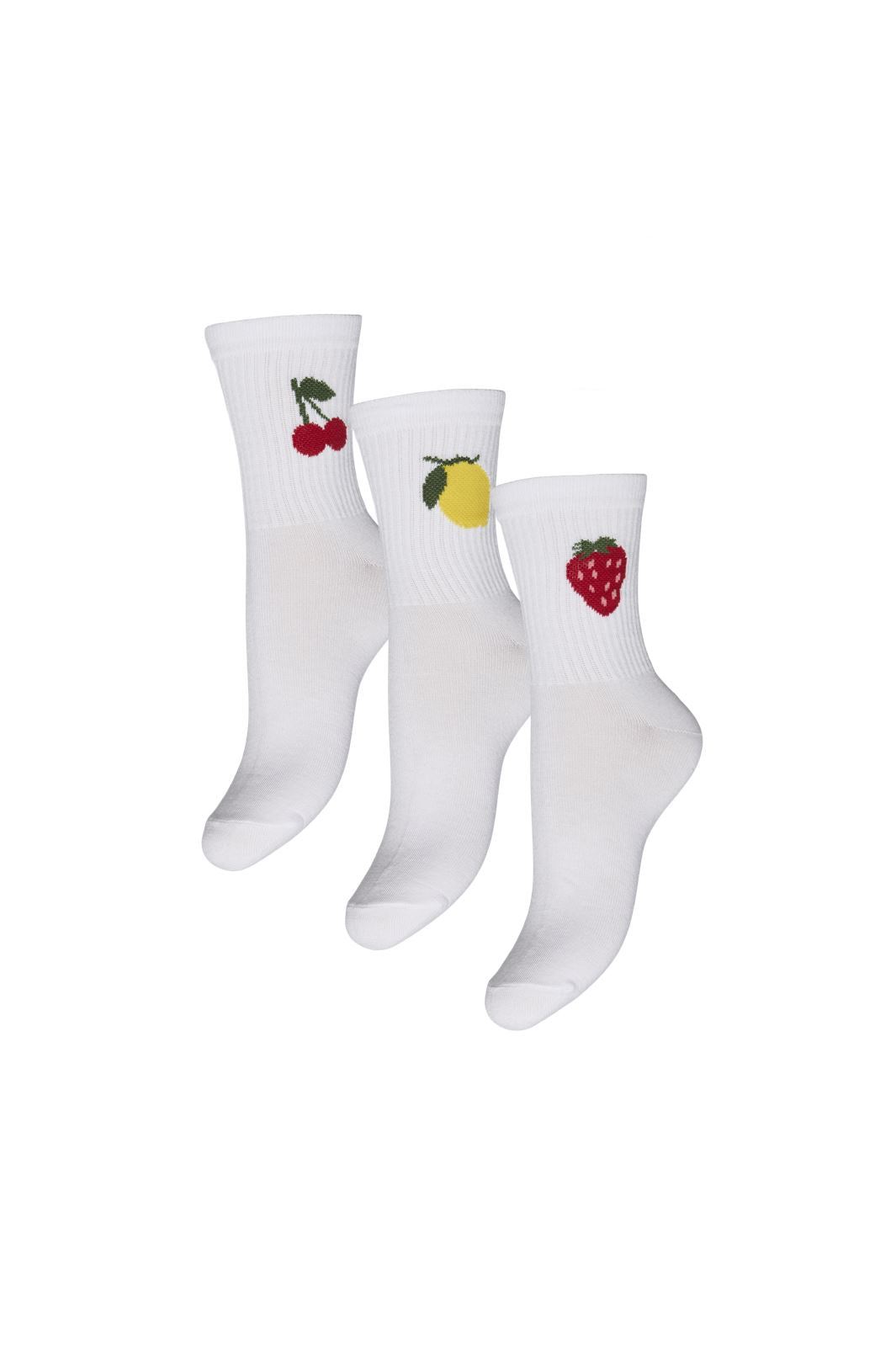 Pieces - Pcsanni Socks 3 Pack - 4626360 Bright White 3  Fruits