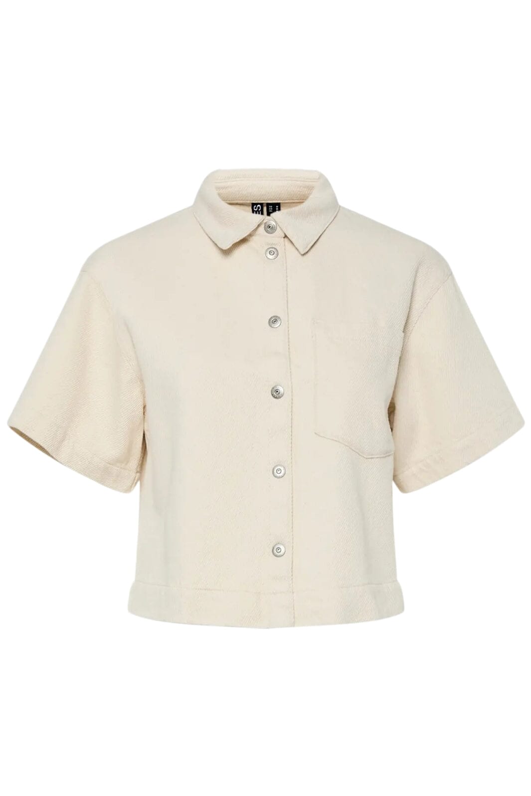 Pieces - Pcsavanna Ss Denim Shirt - 4701774 Raw Cotton Skjorter 