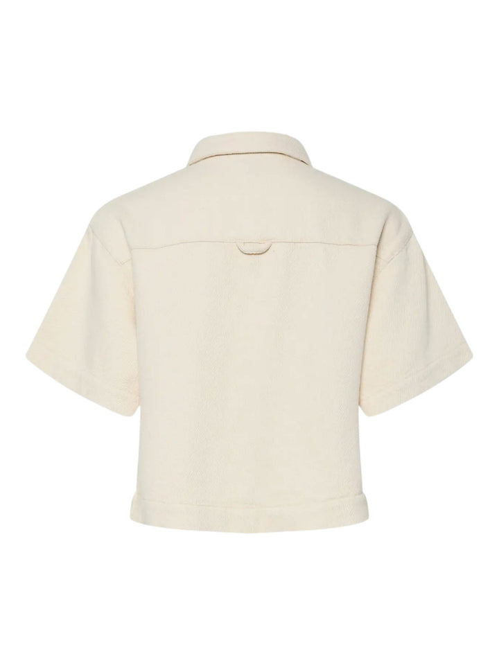 Pieces - Pcsavanna Ss Denim Shirt - 4701774 Raw Cotton Skjorter 