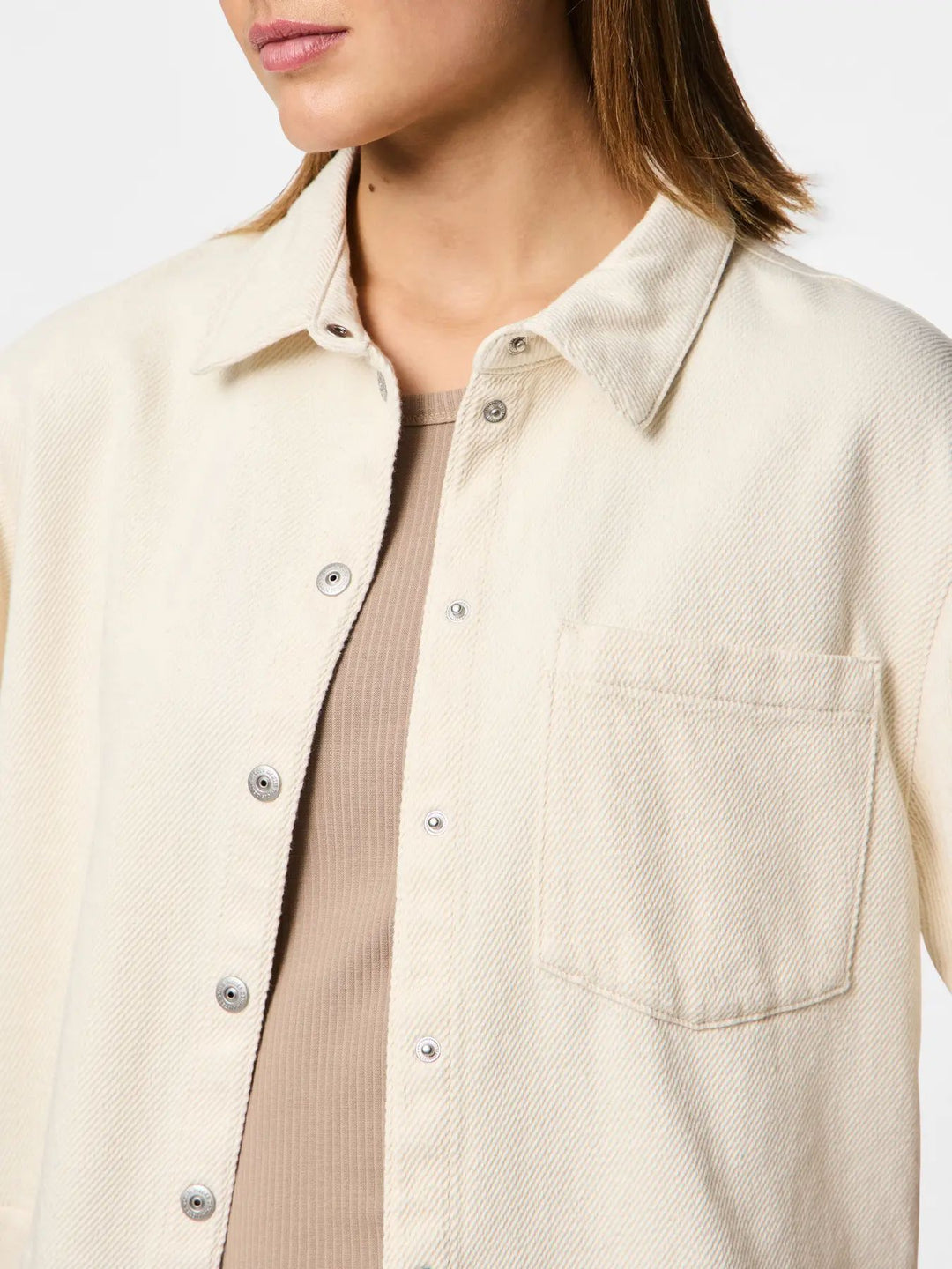 Pieces - Pcsavanna Ss Denim Shirt - 4701774 Raw Cotton Skjorter 