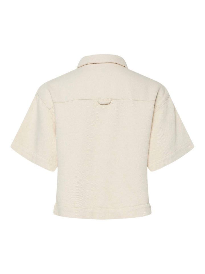 Pieces - Pcsavanna Ss Denim Shirt - 4701774 Raw Cotton