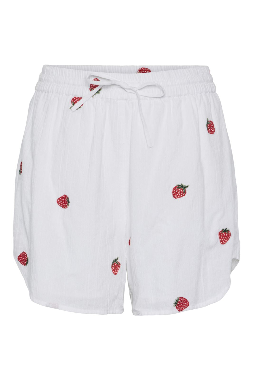 Pieces - Pcselena Shorts - 4625504 Bright White Strawberries