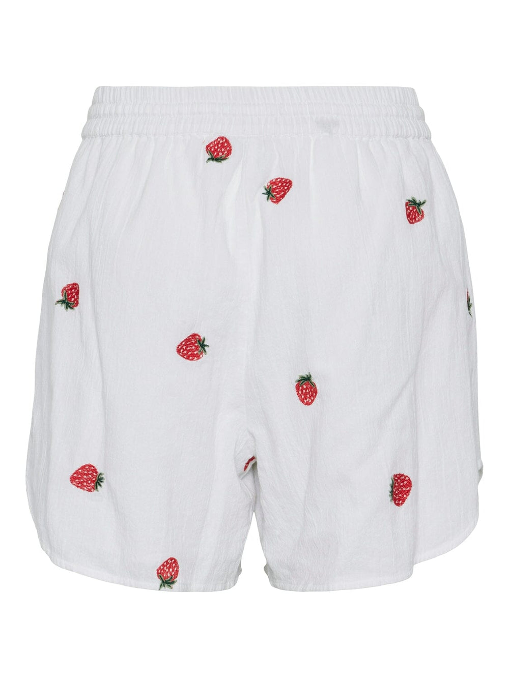 Pieces - Pcselena Shorts - 4625504 Bright White Strawberries Shorts 