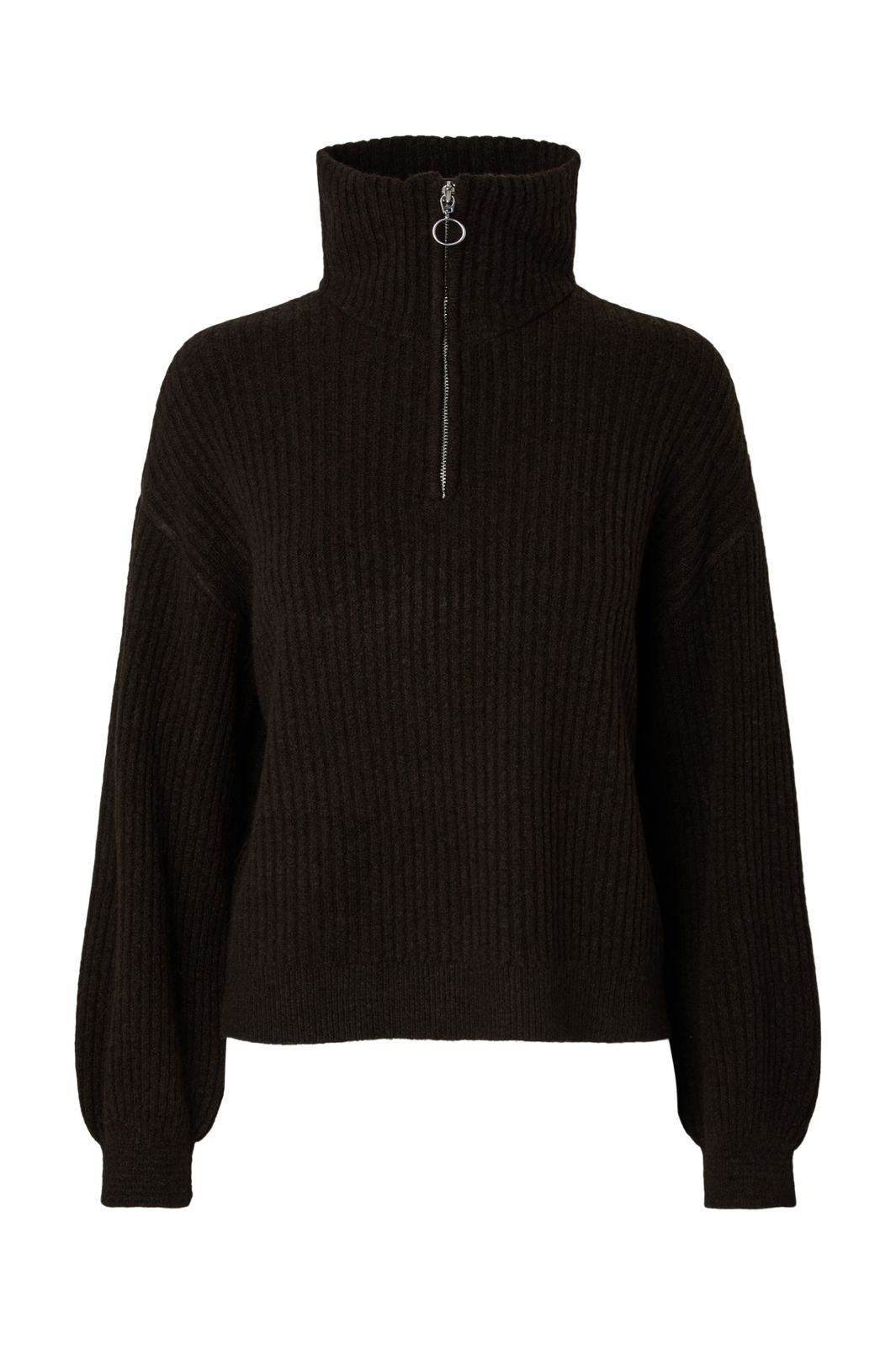 Pieces - Pcsilly Ls Half Zip Knit - 5099226 Delicioso Melange