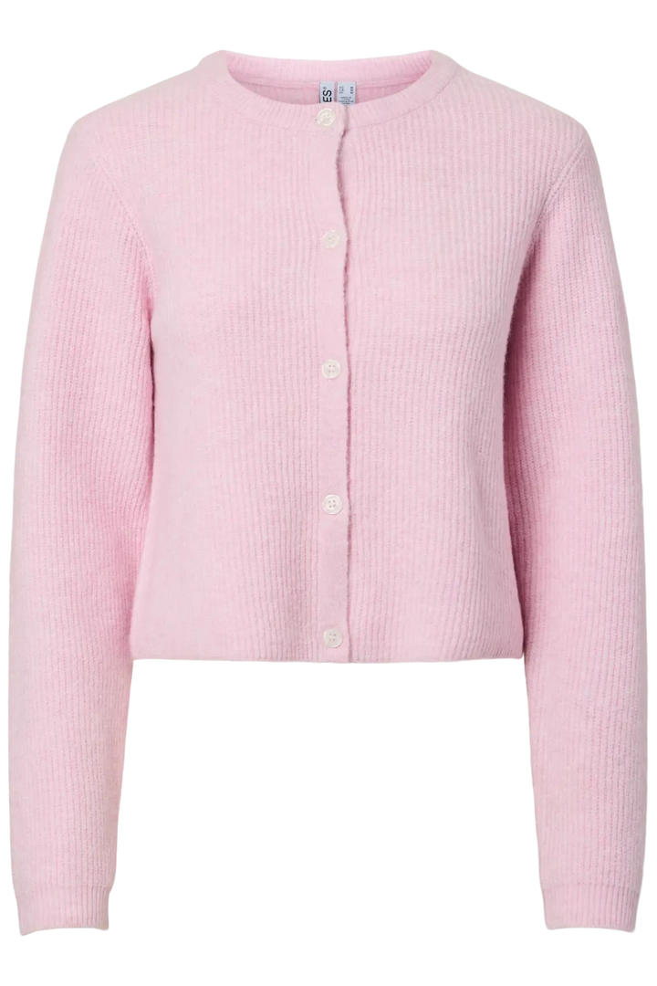Pieces - Pcsilly Ls O-Neck Knit Cardigan - 4963880 Roseate Spoonbill Melange Cardigans 