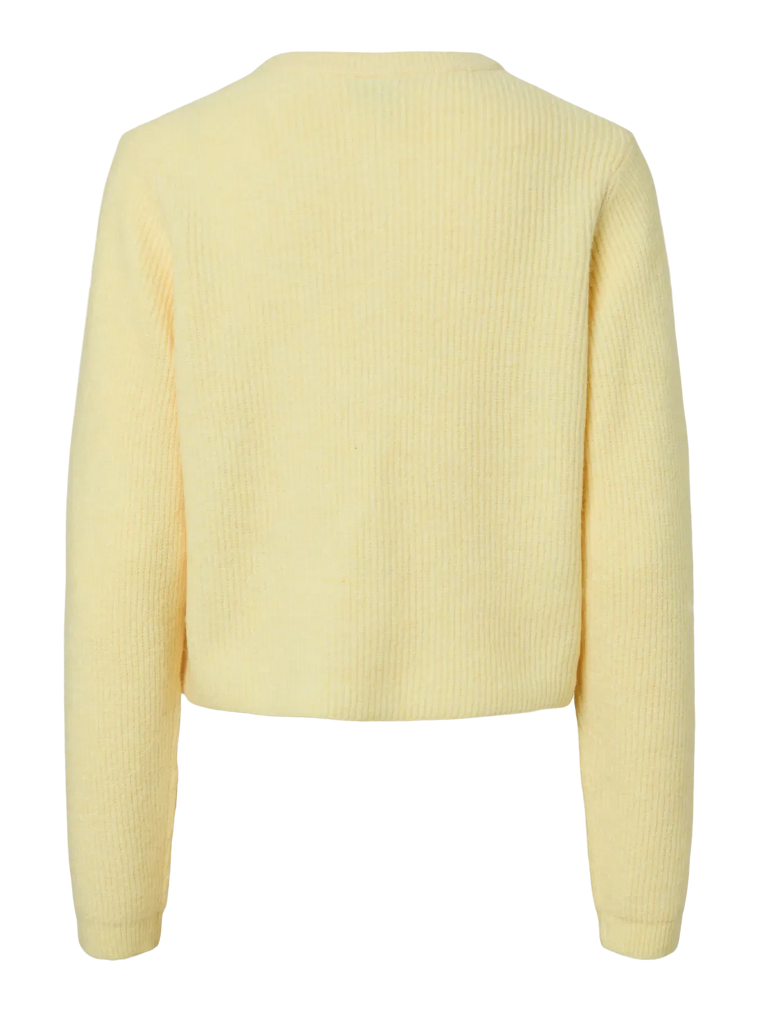 Pieces - Pcsilly Ls O-Neck Knit Cardigan - 4963881 Pale Banana Melange Cardigans 