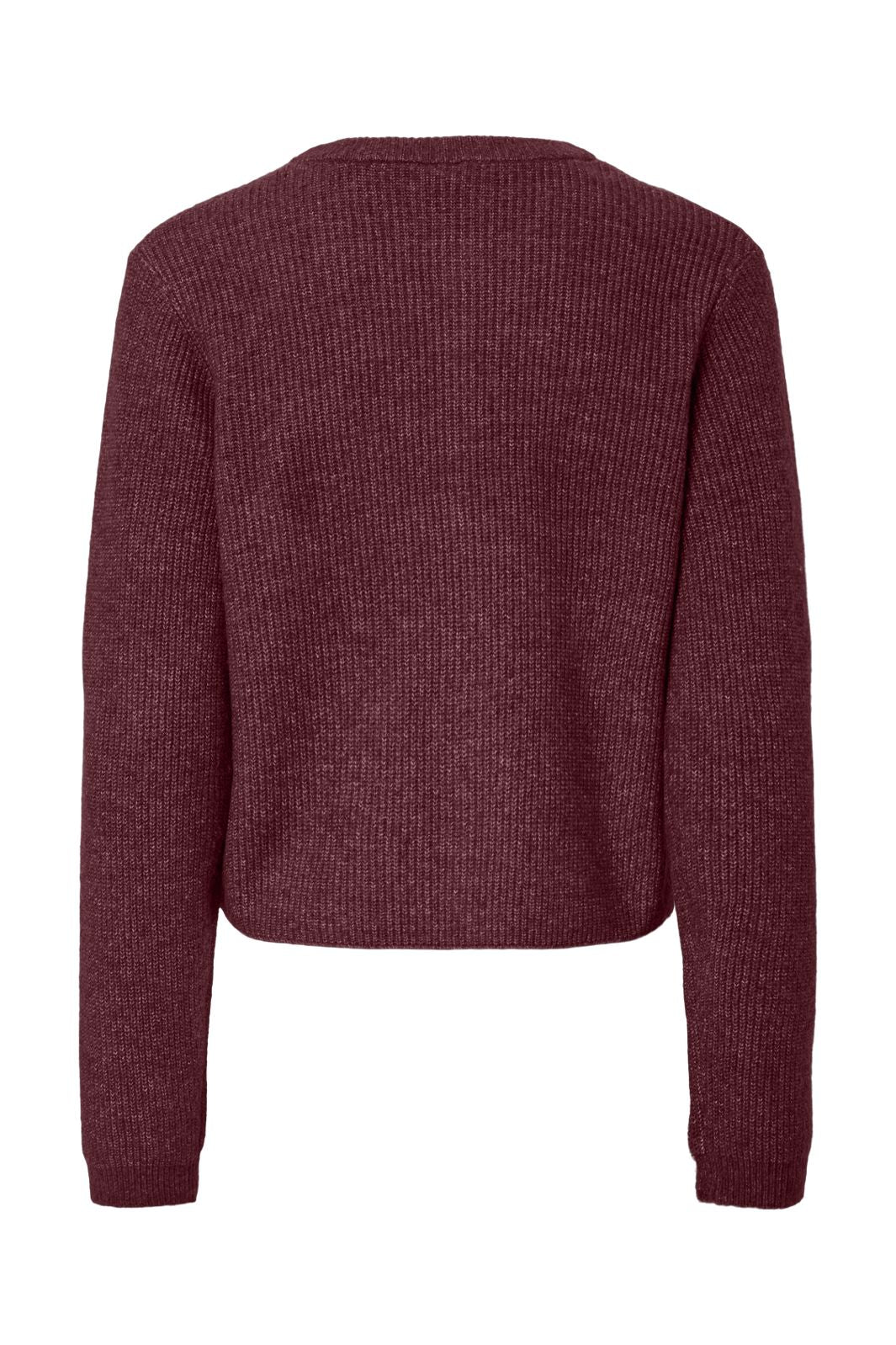 Pieces - Pcsilly Ls O-Neck Knit Cardigan - 4964322 Tawny Port Melange