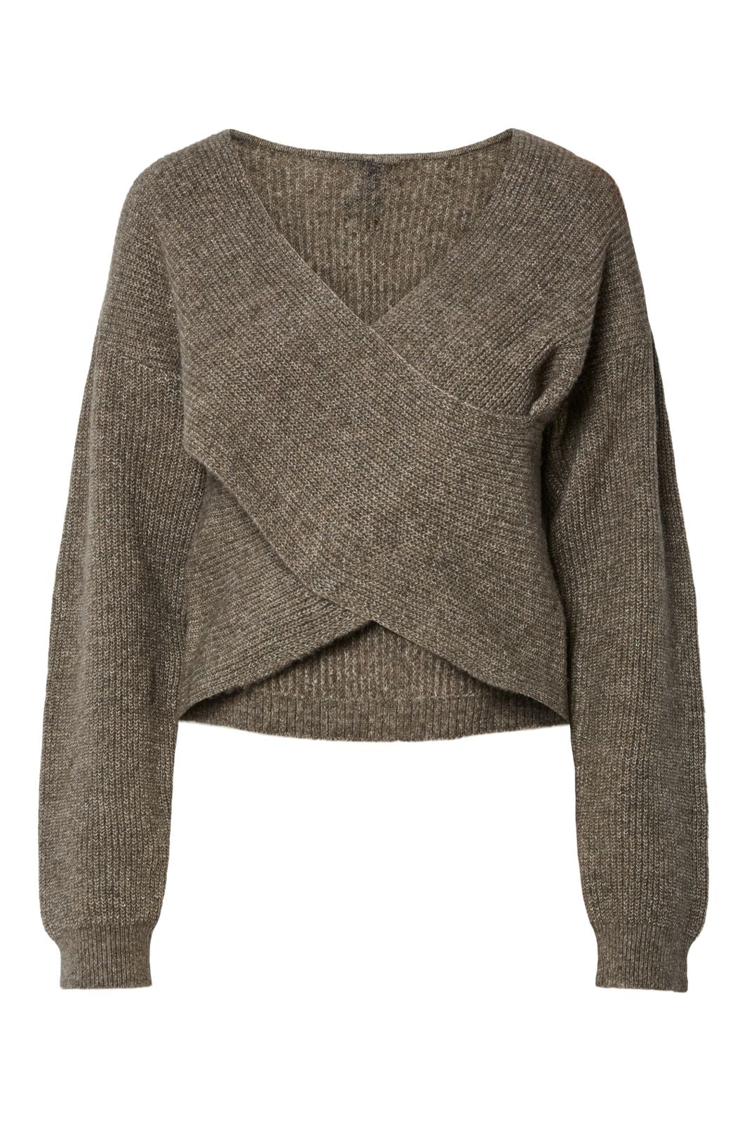 Pieces - Pcsilly Ls Rev Wrap Knit - 4909178 Morel