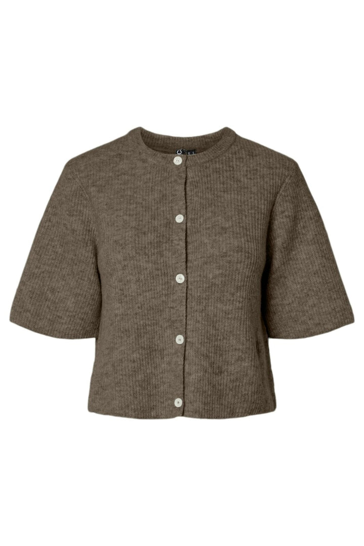Pieces - Pcsilly Ss O-Neck Knit Cardigan - 4857949 Morel Melange