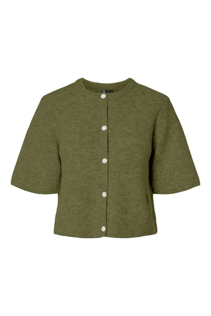 Pieces - Pcsilly Ss O-Neck Knit Cardigan - 4961211 Sphagnum Melange