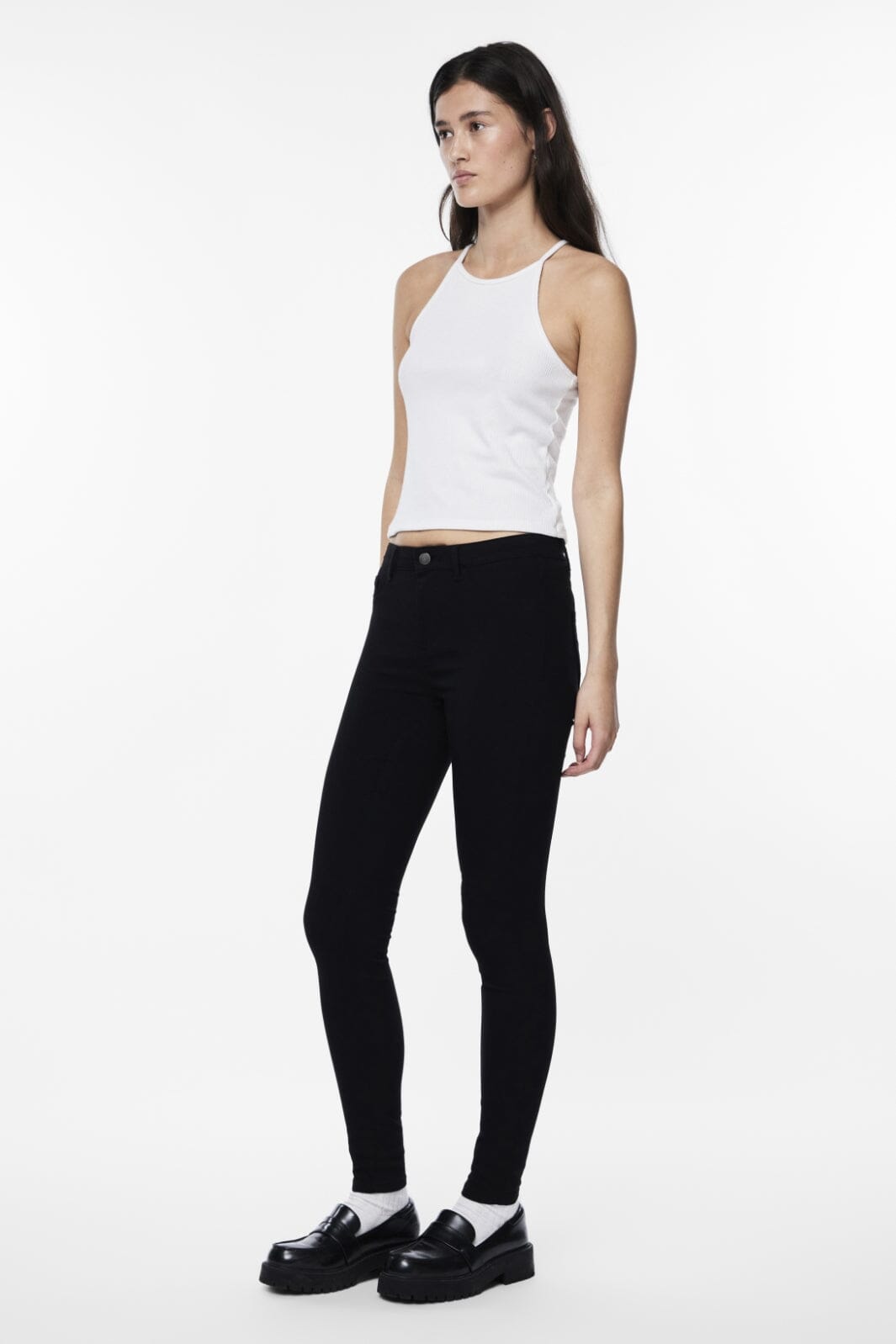 PIECES Damen-Jeggings PCSKIN MW – Super Elastisch Wie Eine Leggings, Optik Wie Eine Jeans – Nachhaltige ECOVERO Viskose
