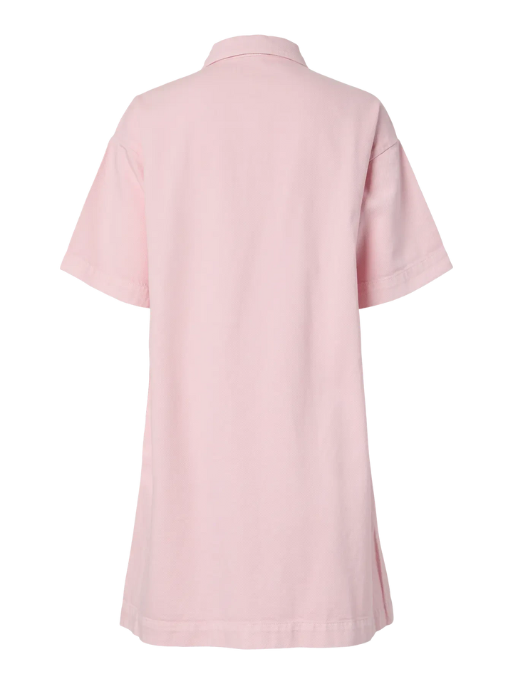 Pieces - Pcsky Ss A-Shape Denim Dress - 4993235 Roseate Spoonbill Kjoler 