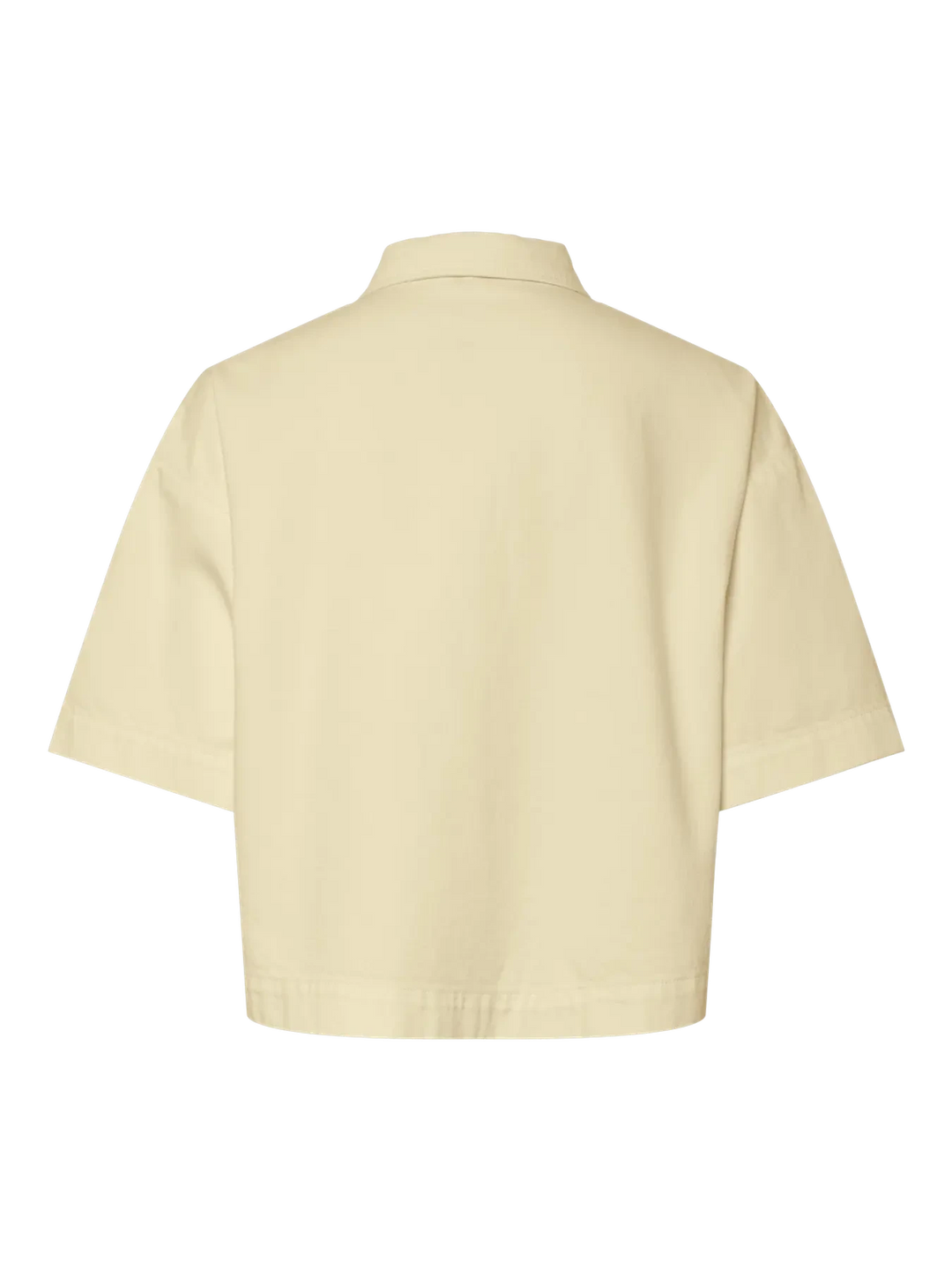 Pieces - Pcsky Ss A-Shape Denim Top - 4992607 French Vanilla Skjorter 