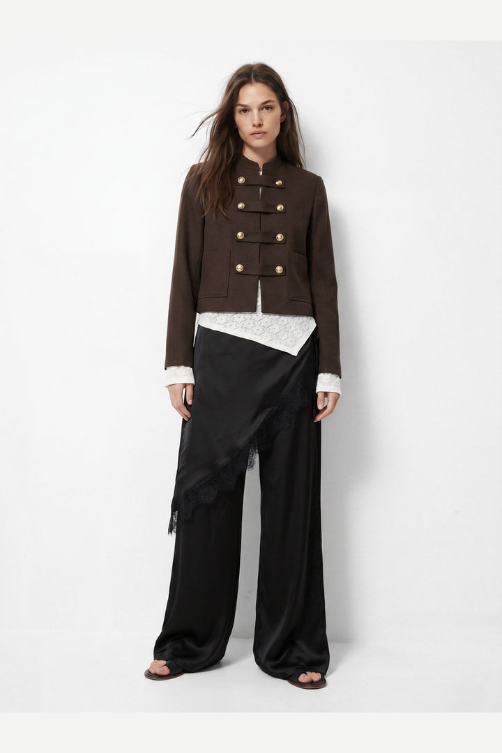 Pieces - Pcstina Skirt Detail Pant - 5228267 Black