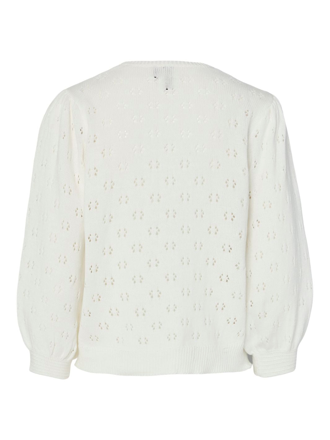 Pieces - Pcsua 3/4 Sleeve O-Neck Knit Cardigan - 4698645 Cloud Dancer
