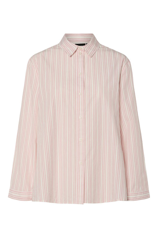 Pieces - Pcsulle Ls Shirt - 4696075 Cloud Dancer Pink Lemonade
