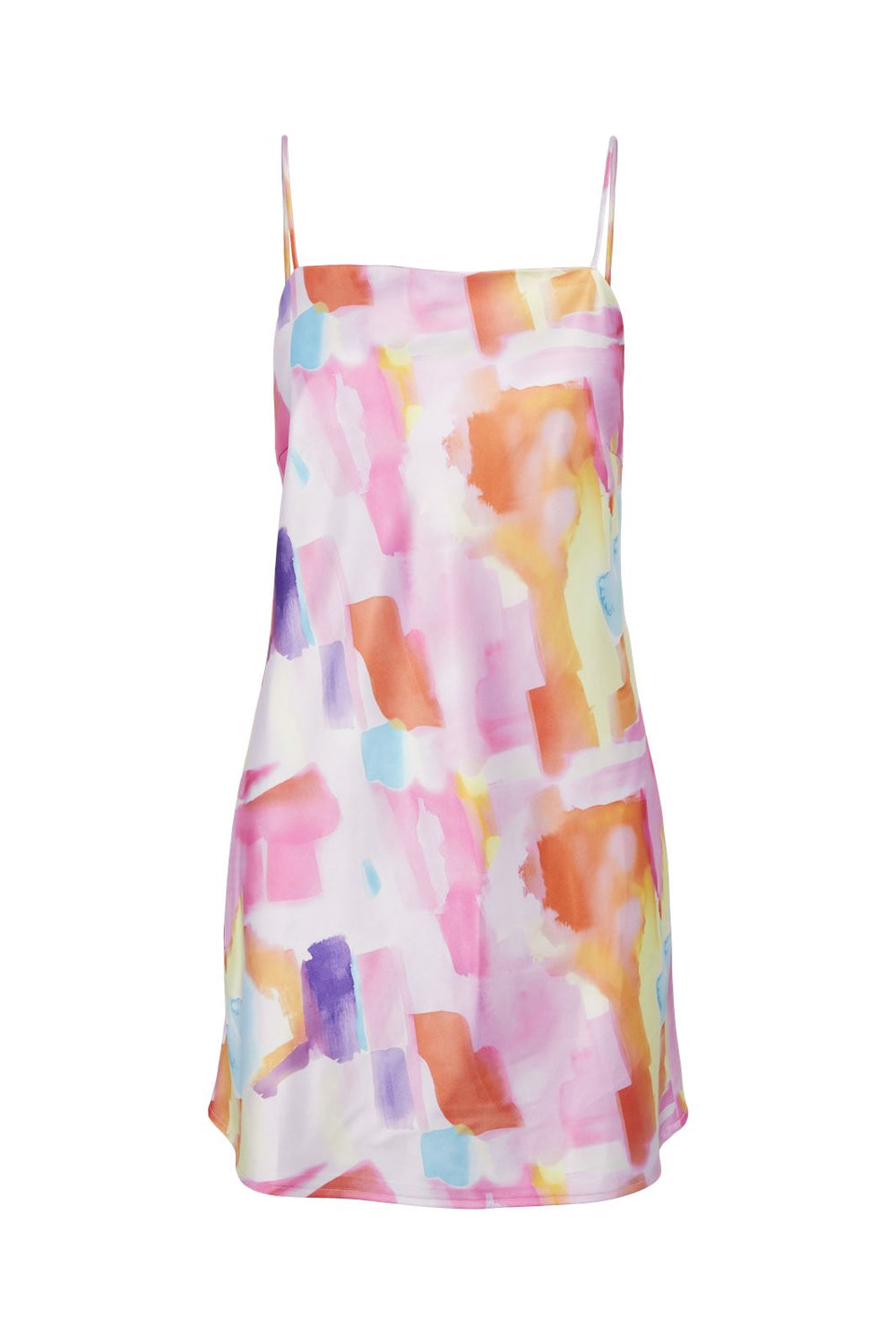 Pieces - Pcsummer Strap Short Dress Mm - 4657766 Begonia Pink Abstract