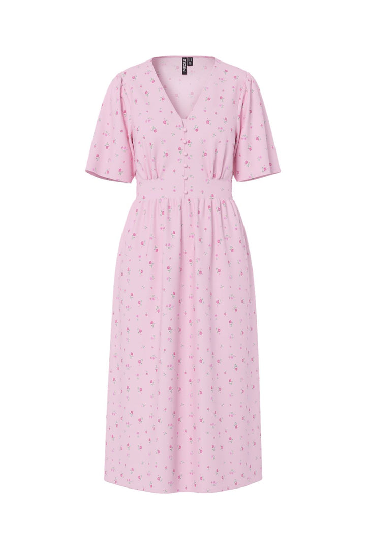 Pieces - Pctala Ss Midi Dress - 4996439 Roseate Spoonbill Flower