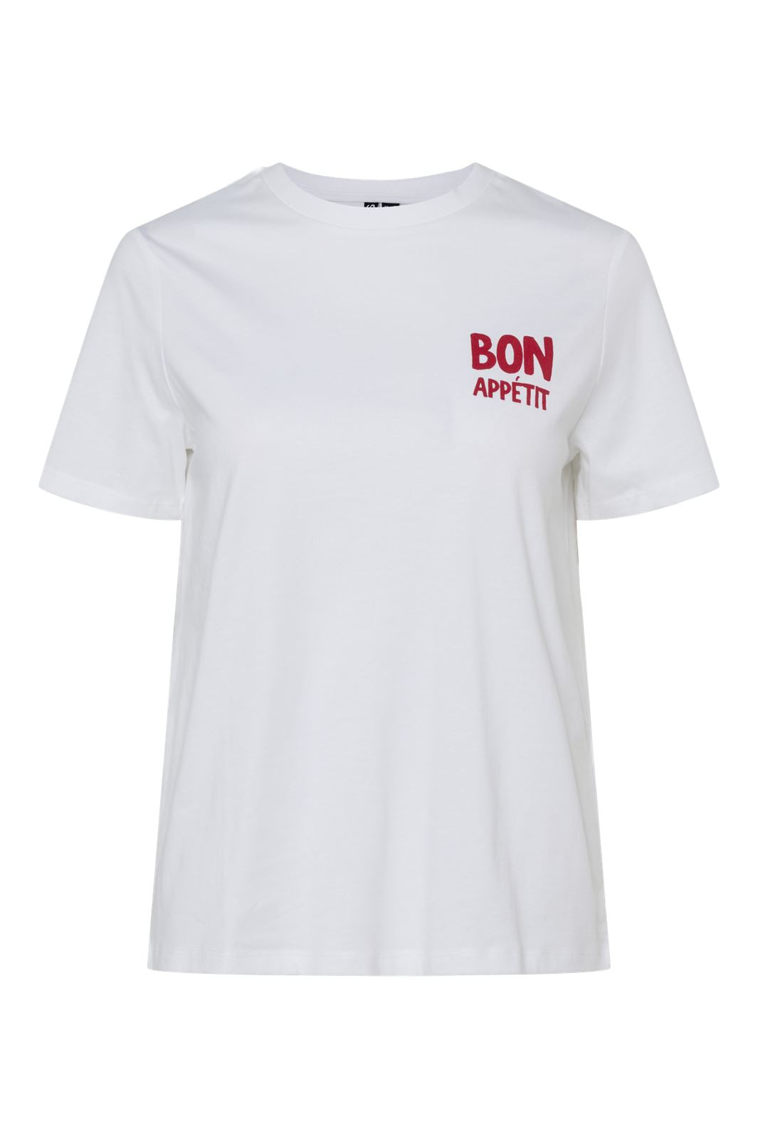 Pieces - Pctalia Ss Printed T-Shirt - 4730254 Bright White Bon Appetit