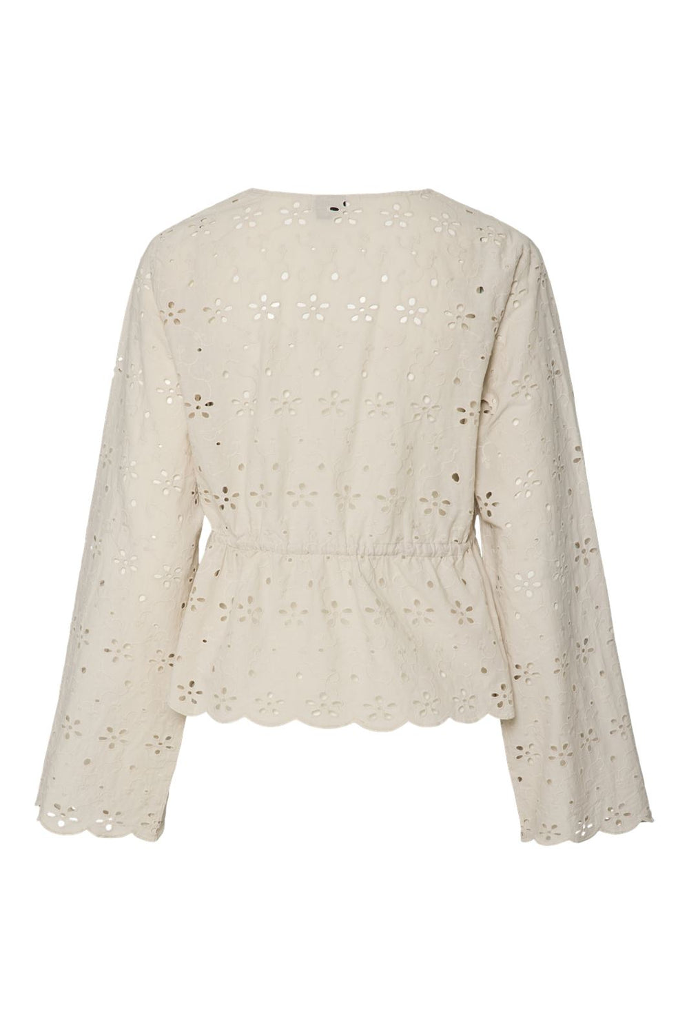 Pieces - Pctarmorine Ls Tie Top - 4735495 Silver Gray