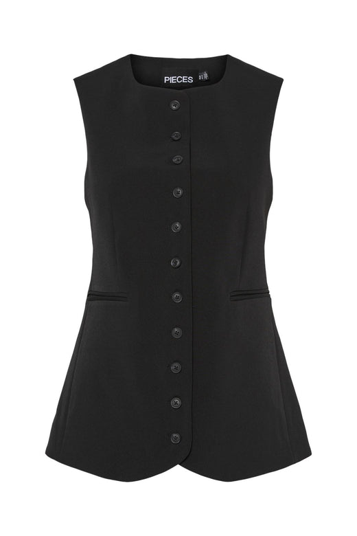 Pieces - Pctempre Long Vest - 4724813 Black