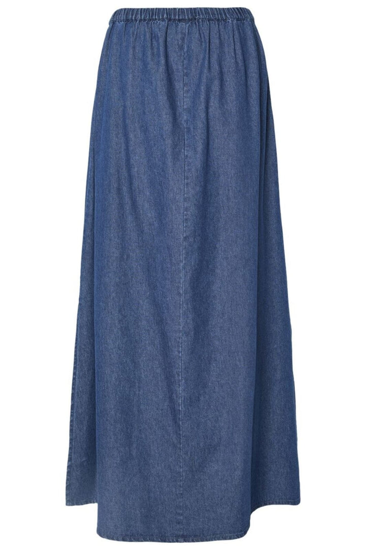 Pieces - Pctenim Maxi Skrit - 4755398 Medium Blue Denim Nederdele 