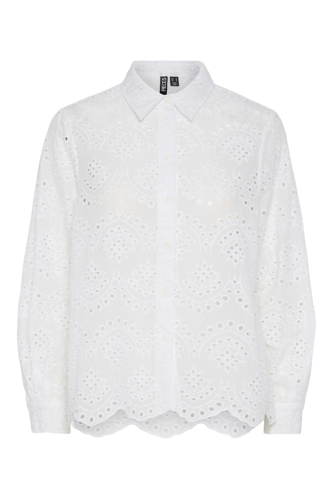 Pieces - Pcvilde Ls Shirt - 4649461 Bright White