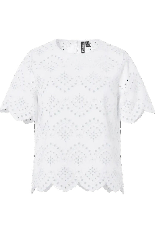 Pieces - Pcvilde Ss Top - 4902052 Bright White T-shirts 