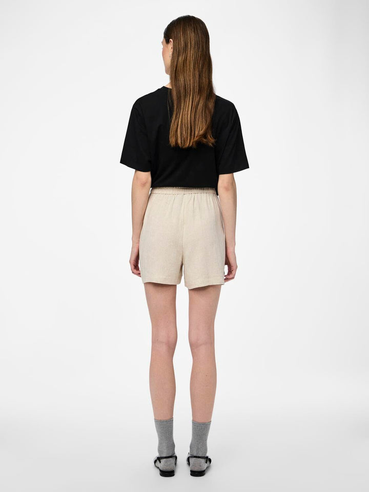 Pieces - Pcvinsty Linen Shorts - 4535088 Oatmeal Shorts 